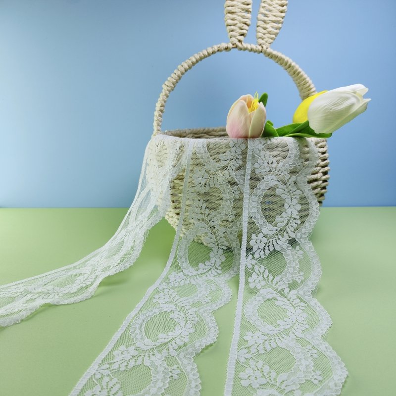 High Quality French Style Trim Lolita Decor Inelastic Knitted Nylon Lace Edge