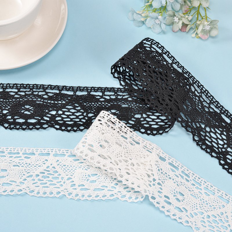 100% Cotton Crochet Lace Trim for Clothing Hat Flower Basket Decorations Narrow Border Lace Trimming Stock Lot Laces