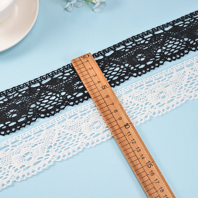 100% Cotton Crochet Lace Trim for Clothing Hat Flower Basket Decorations Narrow Border Lace Trimming Stock Lot Laces