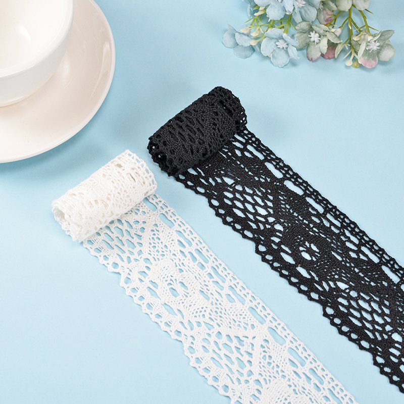 100% Cotton Crochet Lace Trim for Clothing Hat Flower Basket Decorations Narrow Border Lace Trimming Stock Lot Laces