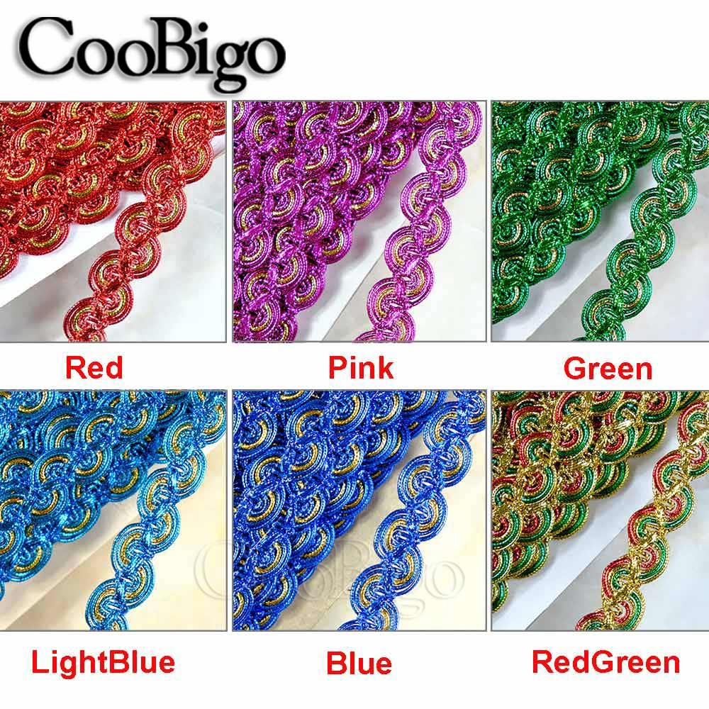 13Meters Braid Lace Trim Embroidery Ribbon Gold Laces Wave Fabric DIY Decor Wedding Clothes Garment Sewing Supplies 2cm Width