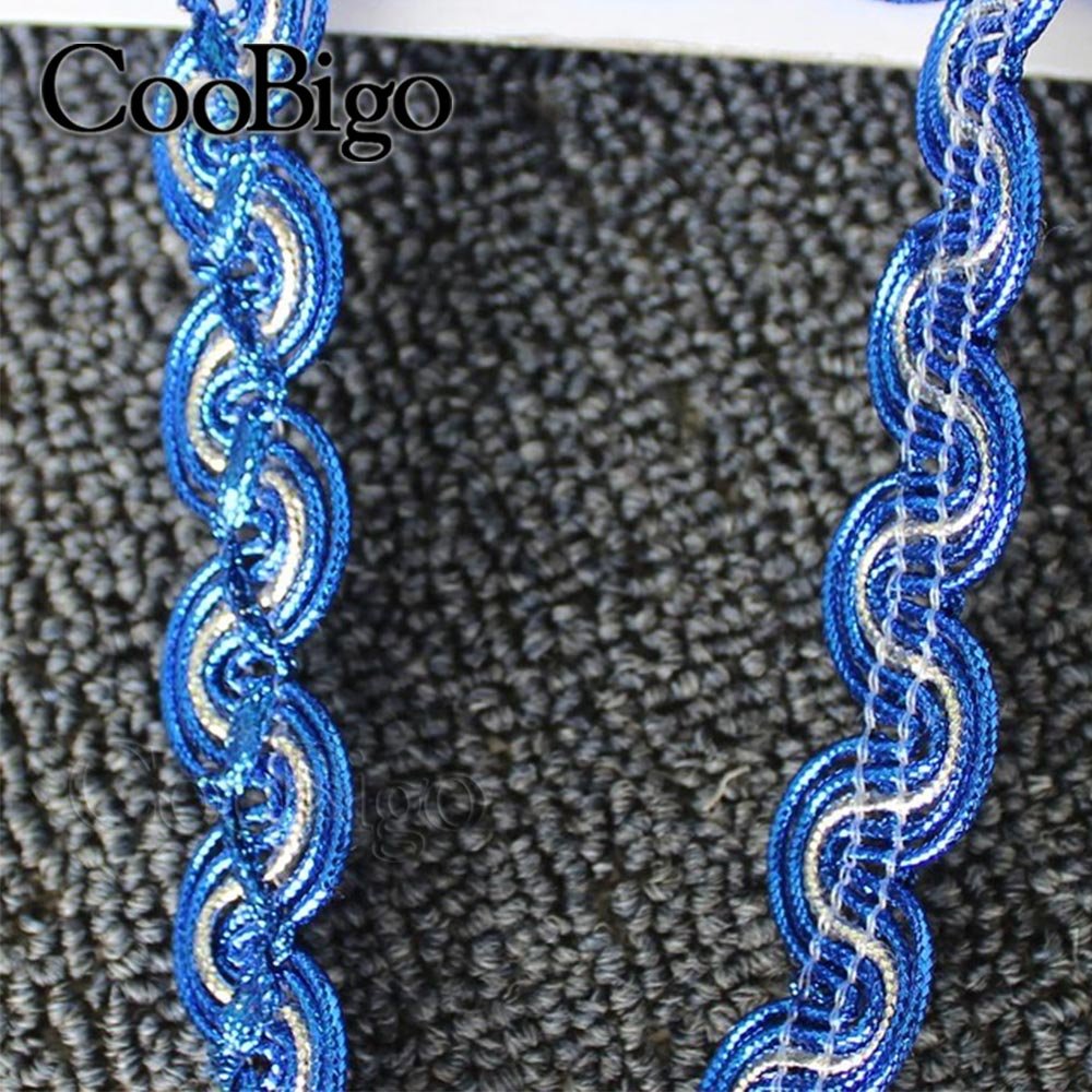 13Meters Braid Lace Trim Embroidery Ribbon Gold Laces Wave Fabric DIY Decor Wedding Clothes Garment Sewing Supplies 2cm Width