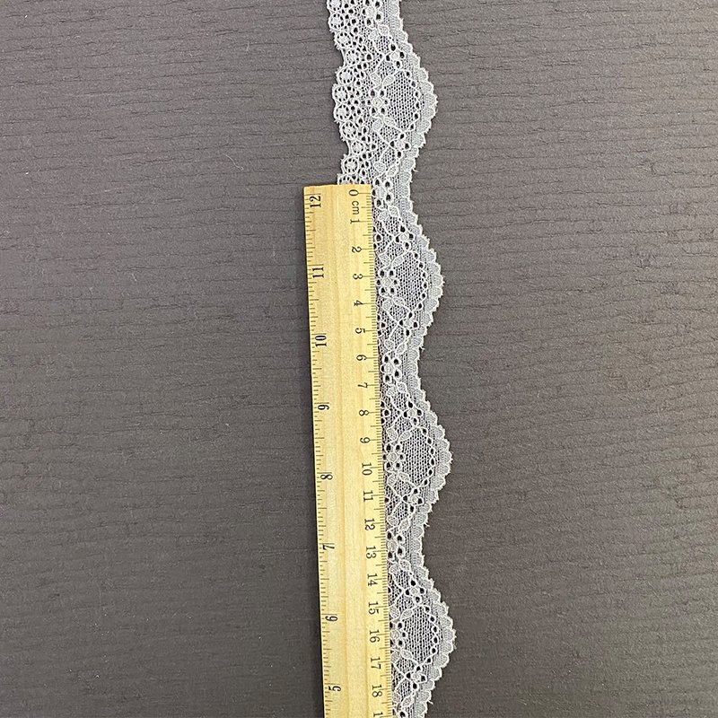 Custom Nylon Spandex Lace Trim French Elastic Lingerie Bra Nylon Border Lace Trim For Wedding Dress