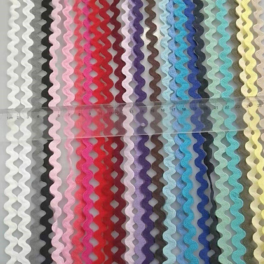 Multiple Colors Available Rick Rack Trim 7mm Width 26color Cotton Cord Baby Ric Rac Trim Pastel