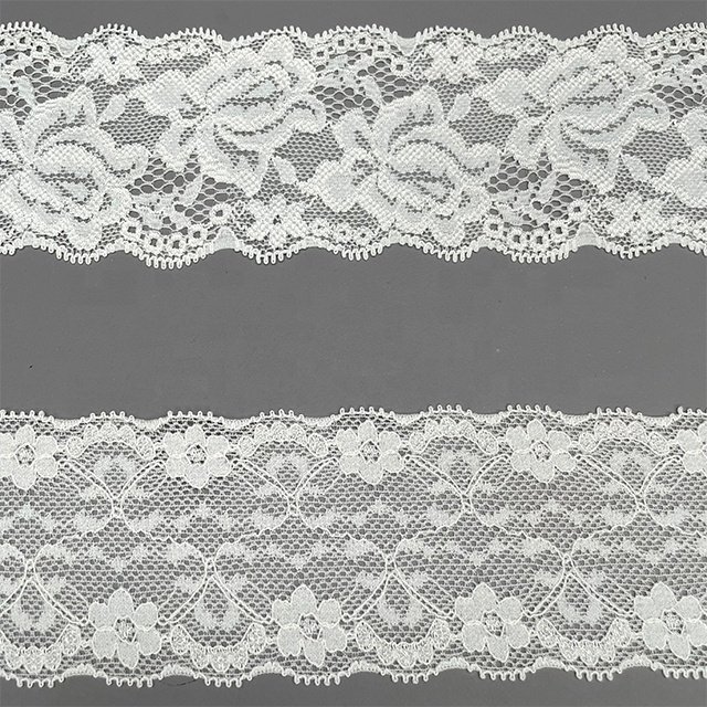 TUTON Top Quality Custom French Elastic Lace 5.0 CM/6.0 CM Trim Wholesale For Dress