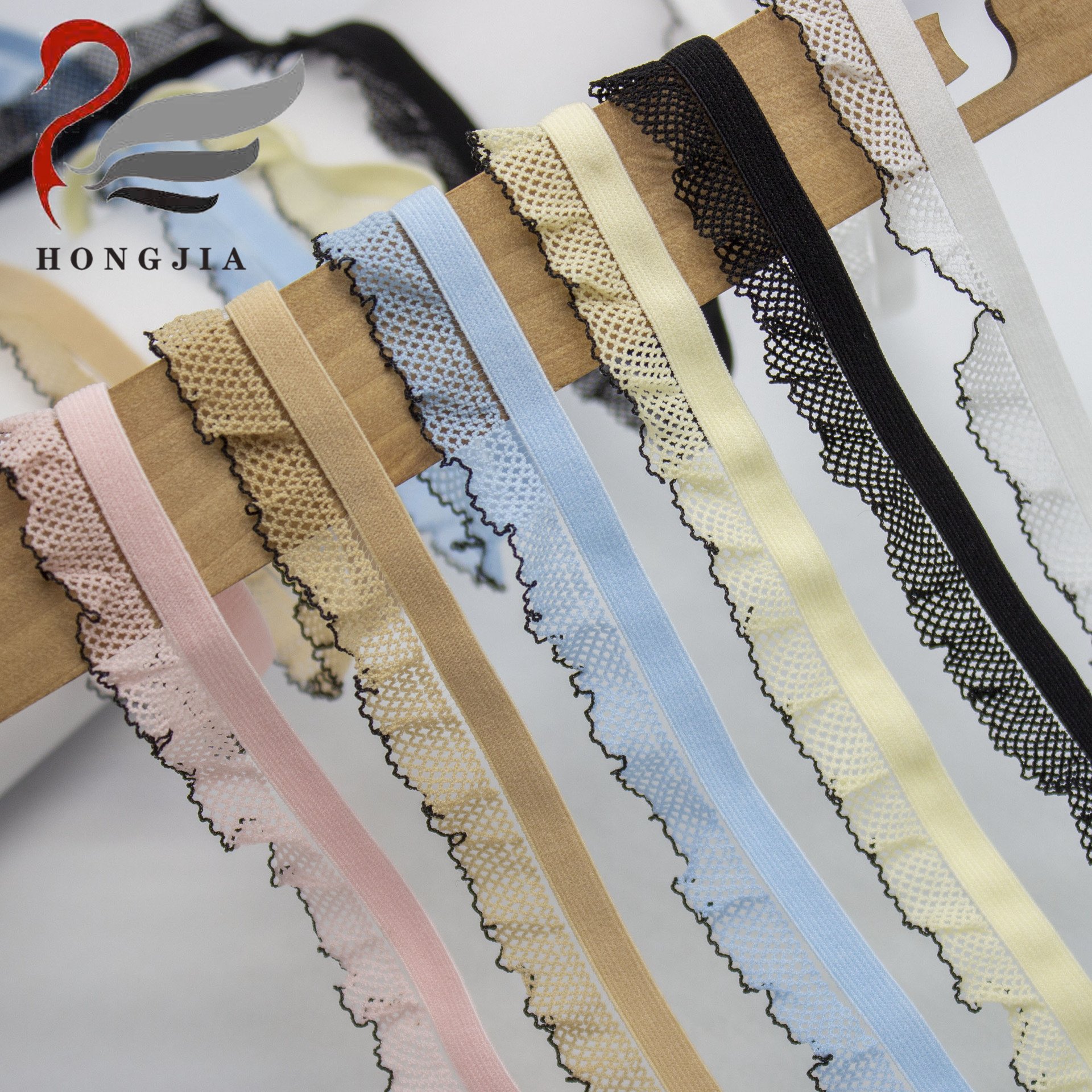 Factory Direct Sale Soft Lace Elastic Webbing Sewing Underwear Lace Trim Elastic Band For Bra
