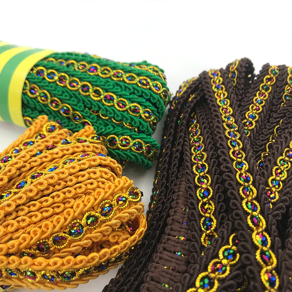 2023 Hot Selling Webbing Metallic Zig Zag Sewing Lace Trim With Shiny Decoration For Women Dress Garment Spot Sale