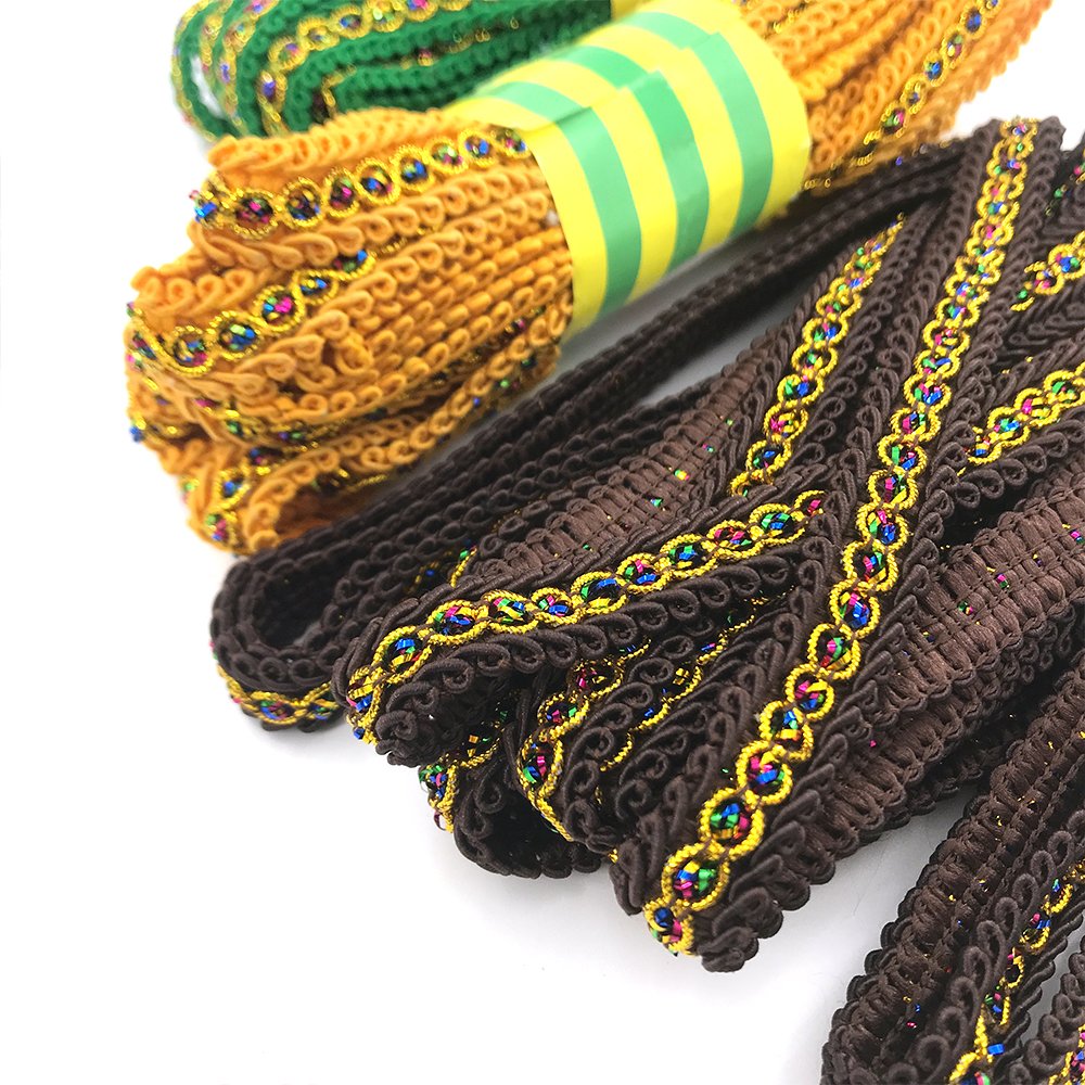 2023 Hot Selling Webbing Metallic Zig Zag Sewing Lace Trim With Shiny Decoration For Women Dress Garment Spot Sale