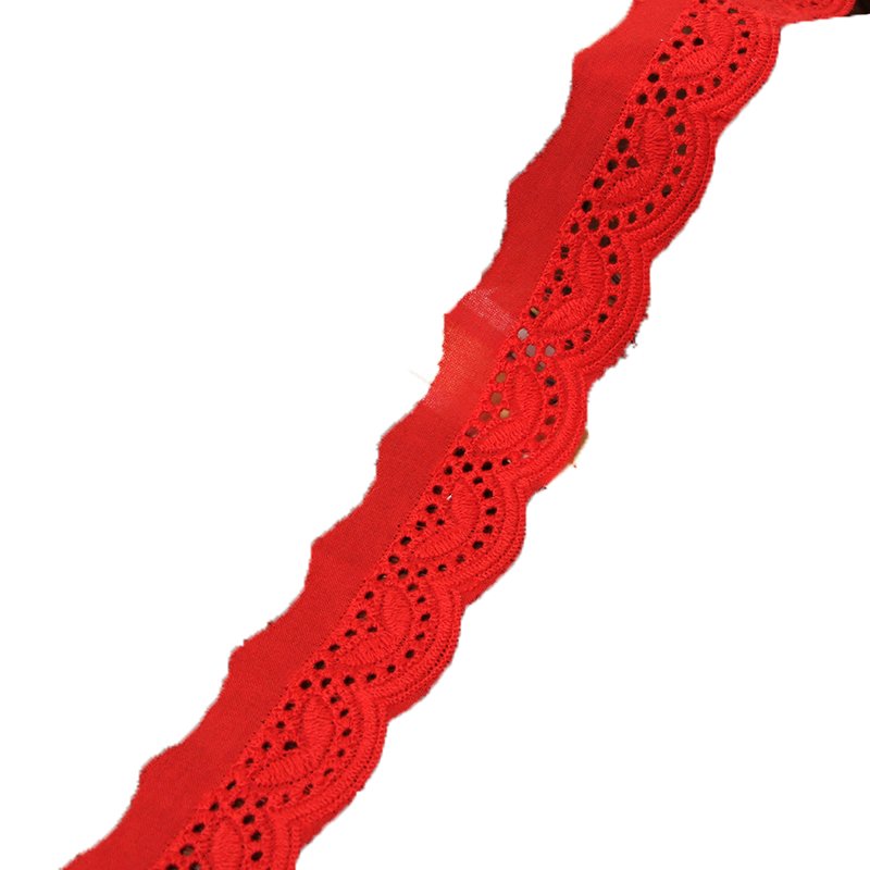 Wholesale cotton white embroidery lace trim for coat skirt clothing decoration accessories