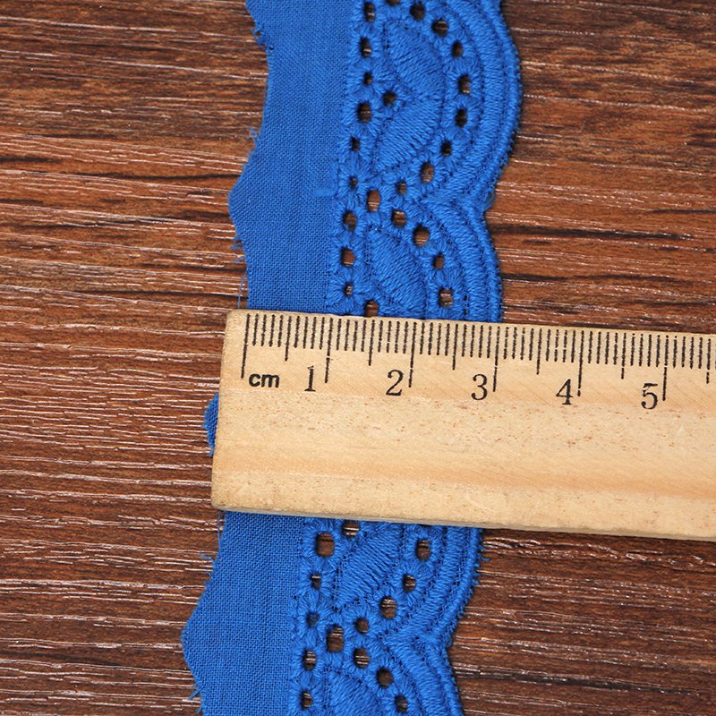 Wholesale cotton white embroidery lace trim for coat skirt clothing decoration accessories