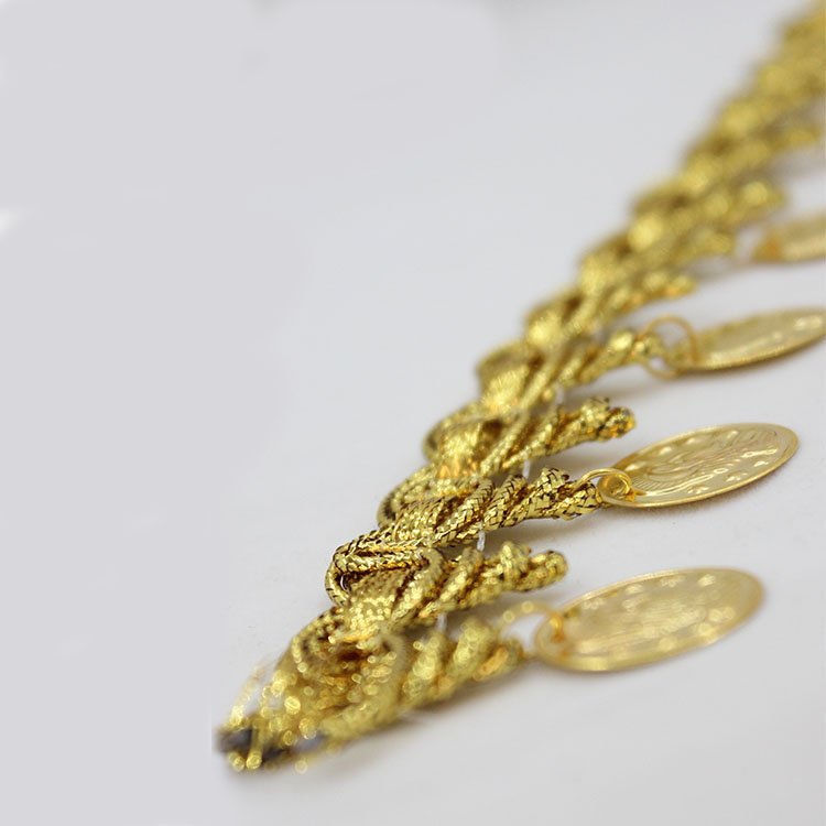 Gold Silver Pendant Lace Ribbon Trims For Stage Performance Party Cosplay Wedding Clothes DIY Sewing Garments Accessories