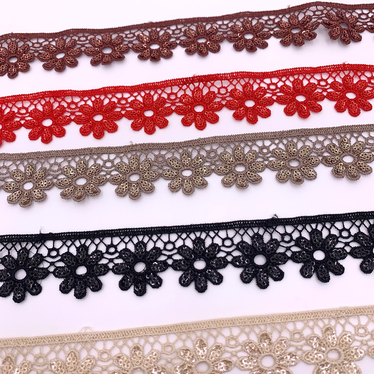 Factory Price Hot Sale Embroidery Polyester Lace Fancy Gupure Water Soluble Gpo Lace Trim