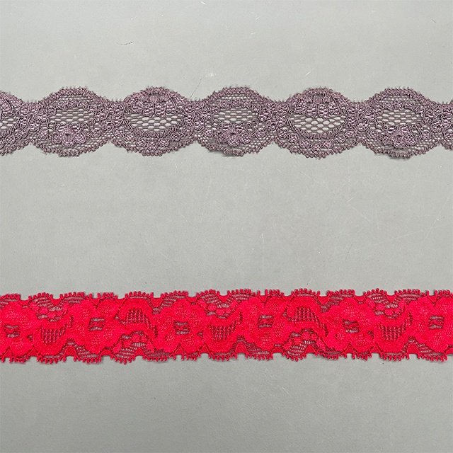 TUTON Custom French Elastic 2.1/2.5/3.0 CM Trim Wholesale for Lingerie Narrow Stretch Lace Spandex / Nylon Sustainable DTM