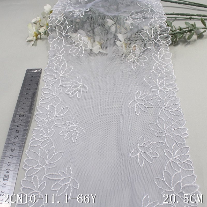 China Factory Supplied Embroidery Lace Fancy Flower Lace Trim Mesh Lace Fabrics For Women