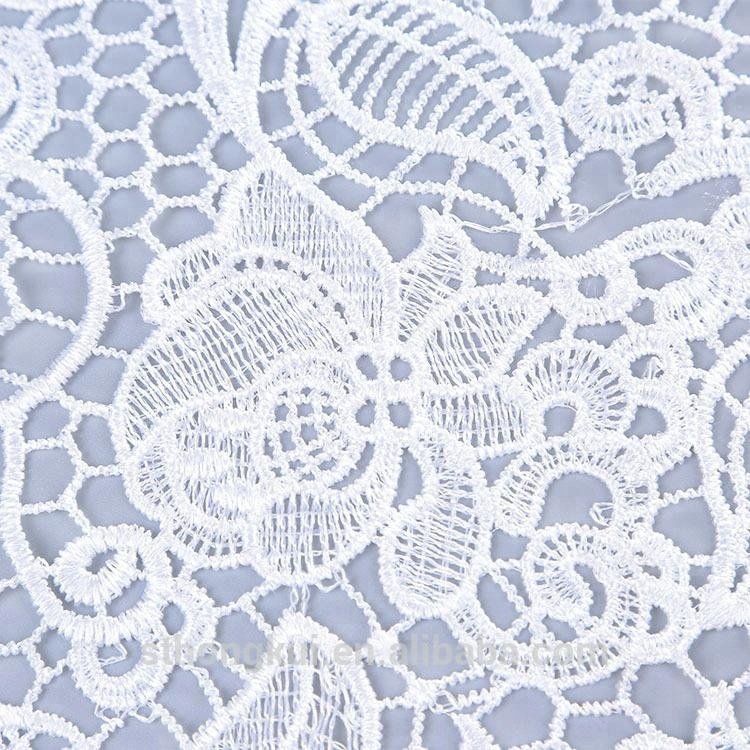 Cheap chemical lace fabric 100% Polyester Embroidery Lace Trim in Shantou factory