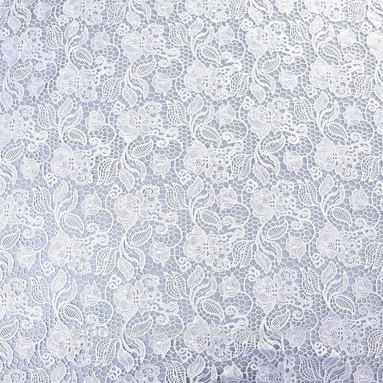 Cheap chemical lace fabric 100% Polyester Embroidery Lace Trim in Shantou factory