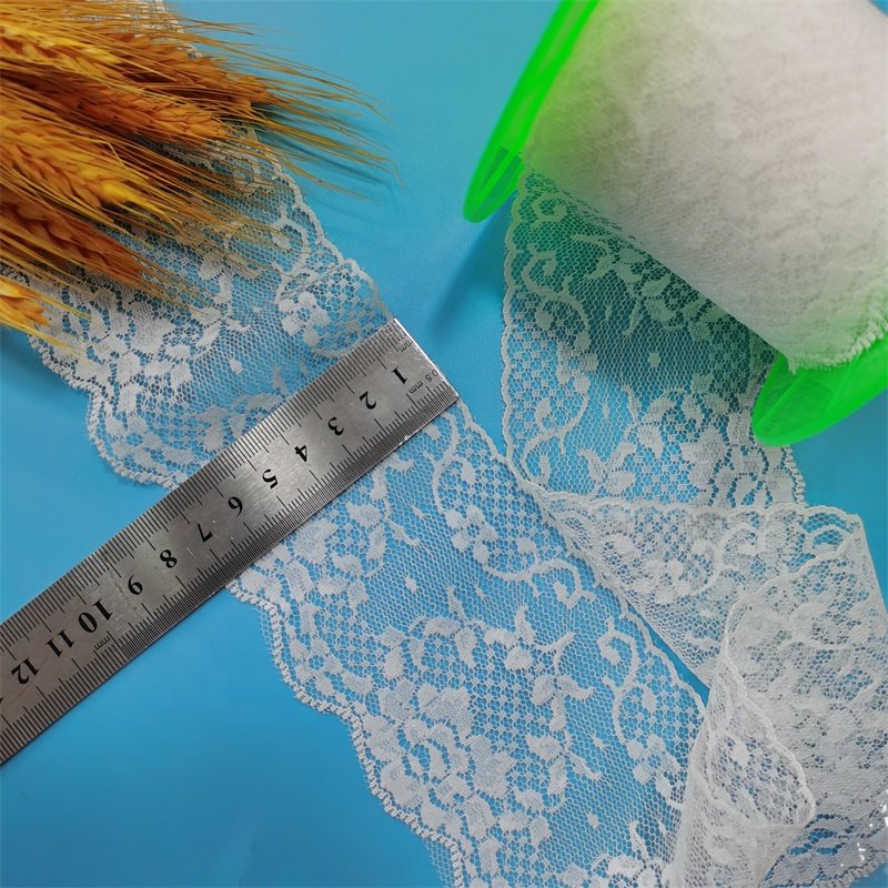 Fringe floral cotton lace trim products nylon spandex stretch african nigeria cotton border lace Nylon crochet lace