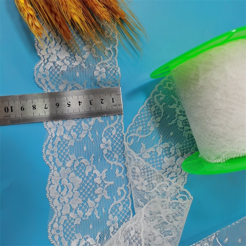 Fringe floral cotton lace trim products nylon spandex stretch african nigeria cotton border lace Nylon crochet lace