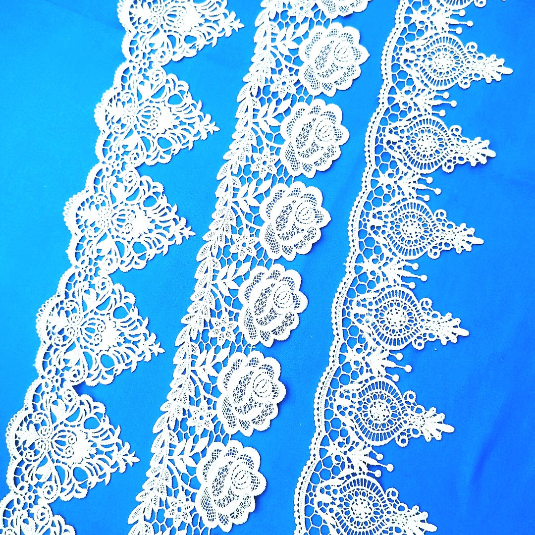 2022 Exquisite Wholesale Sewing Lace Polyester Embroidery Decorative Lace Trim