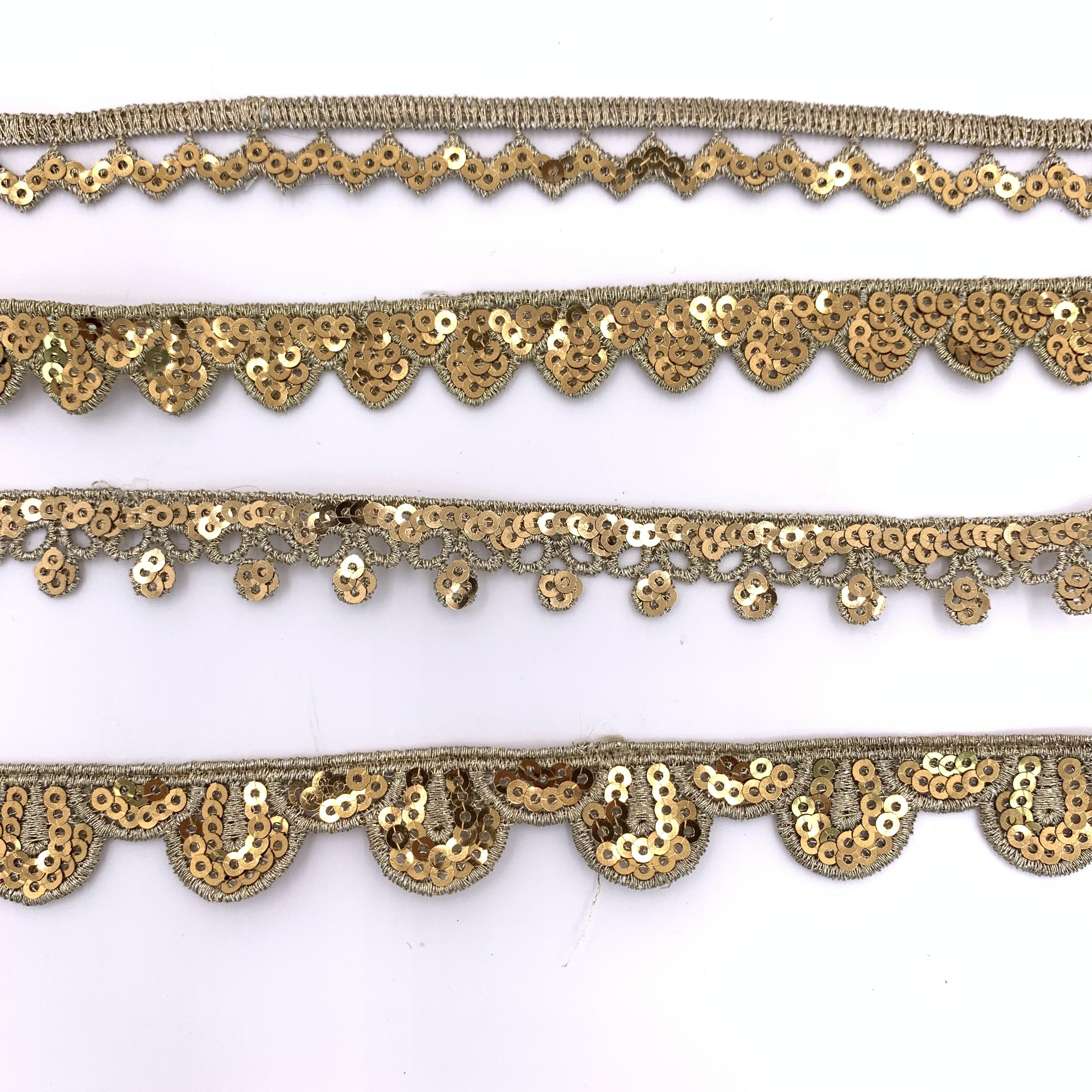 Factory Sale Gold Mesh Shiny Lace Ribbon Luxury Gold Thread Lace Trim