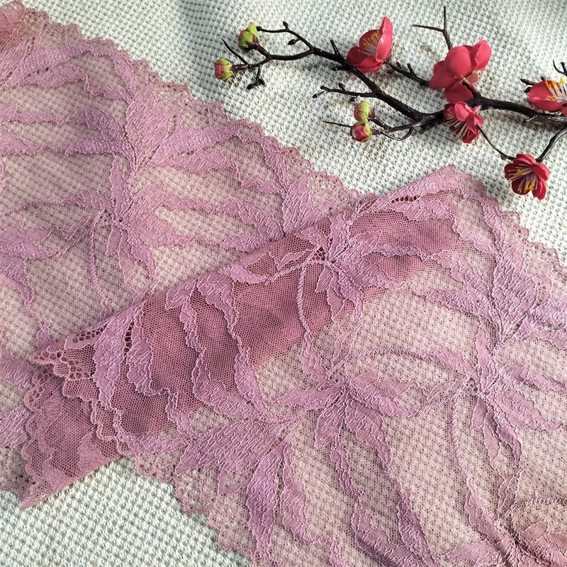 E4983 23.5CM Stretch Elastic Lace Trim Sewing Craft Supply Gift Stretch Lace Ribbon Elastic Lace Trim