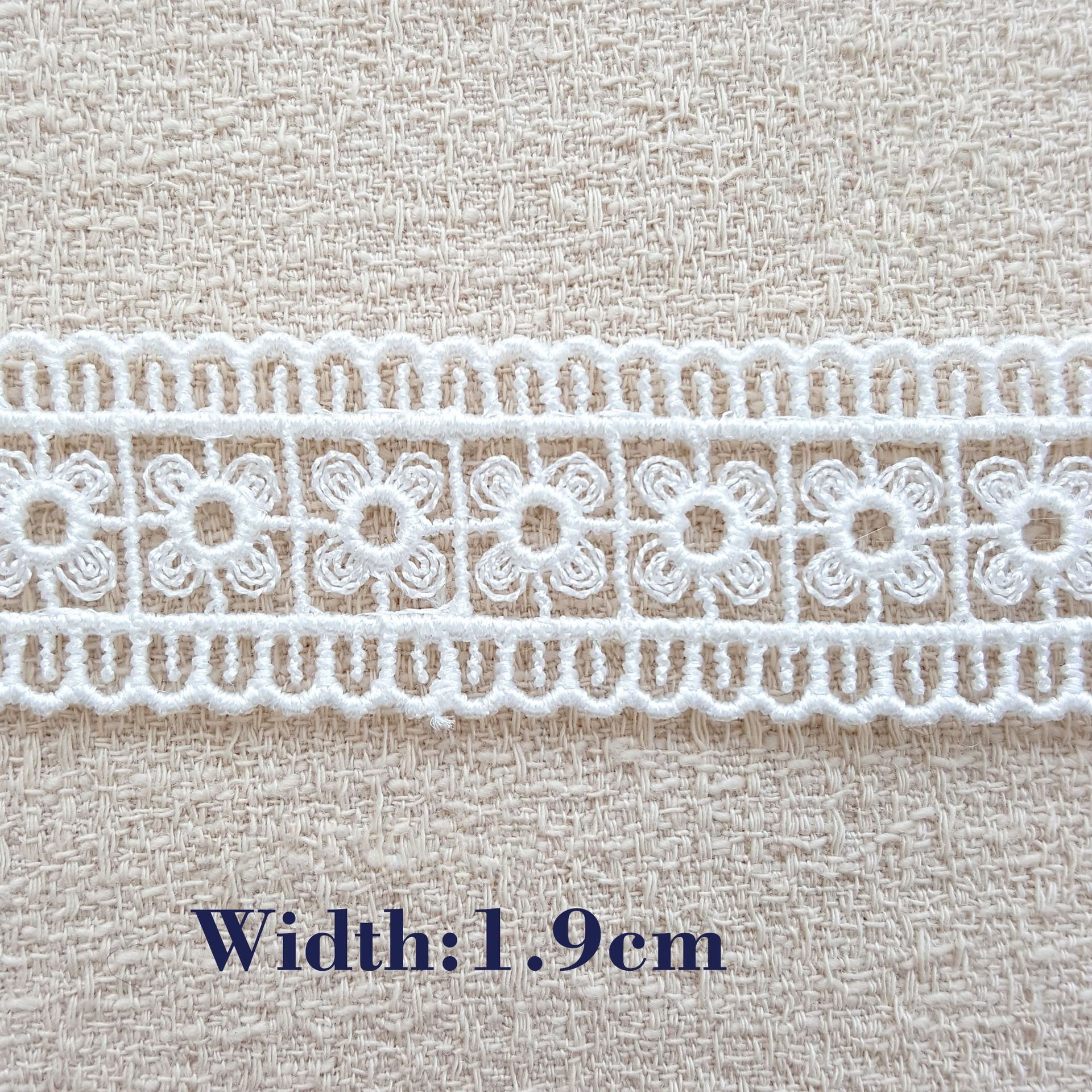 Wholesale New Design Cheap Embroideryp Lace Trim White Water Soluble Milk Silk Fancy Custom Lace Fabric Trim For Wedding Dress