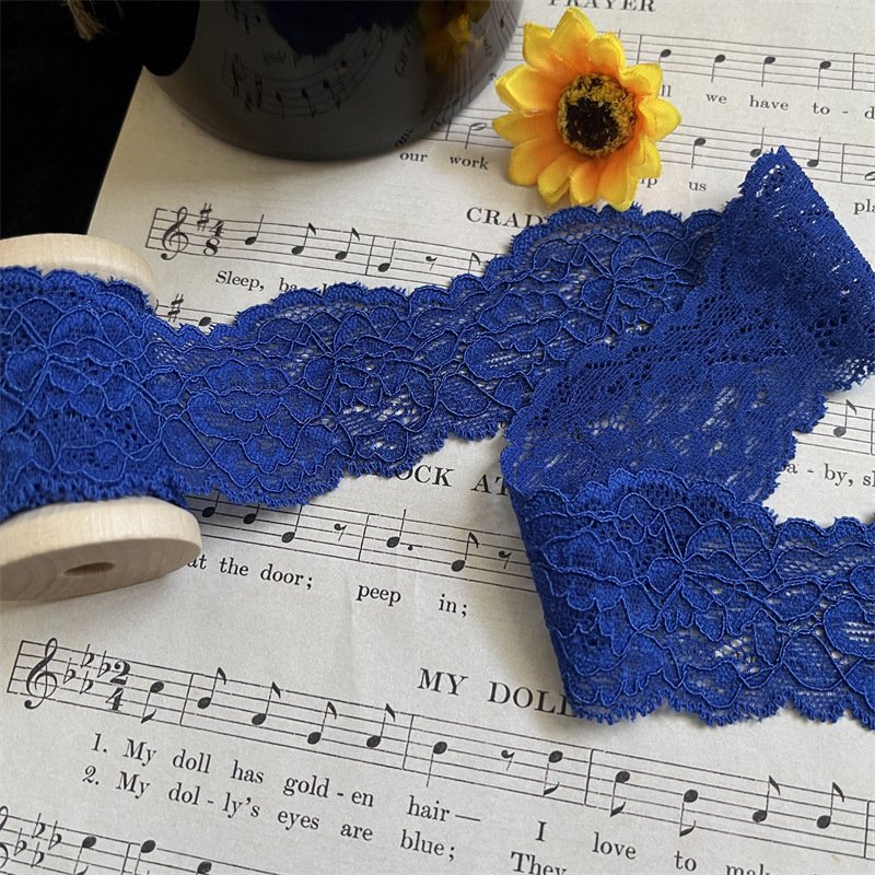 L1855 Small lace trim, colorful Nylon Spandex Elastic Lace, stretch narrow special design trim for Women's Lingerie and Dresses