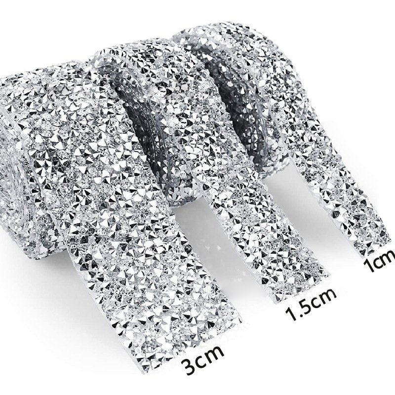 Xichuan 1cm 1.5cm 3cm Trim Strass Chain Resin Crystal AB Hot Fix Rhinestones DIY Belt Wedding Dress Garment Craft