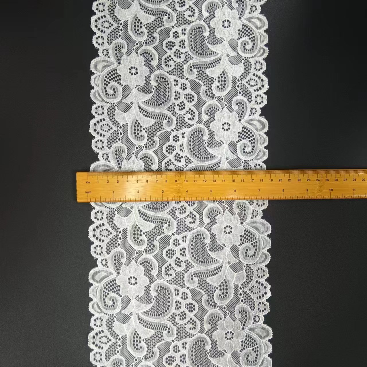 Fashion Voile Nylon Spandex Lace Trim Tulle White Roll Knitted Elastic Border for Bra Lace Trimming Accessories