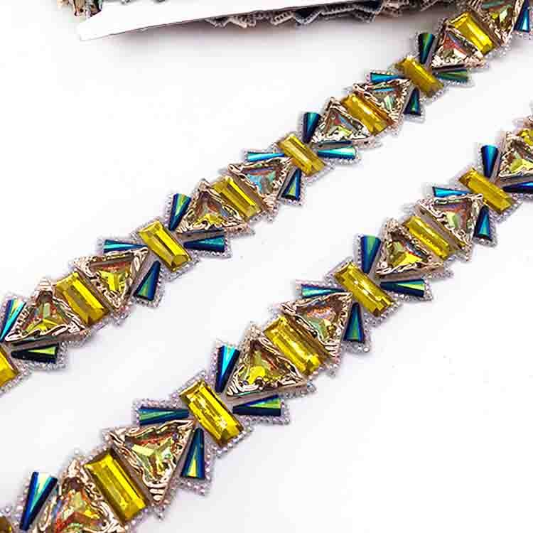 2025 carnival costume accessories rhinestone applique trimming for band costume creation