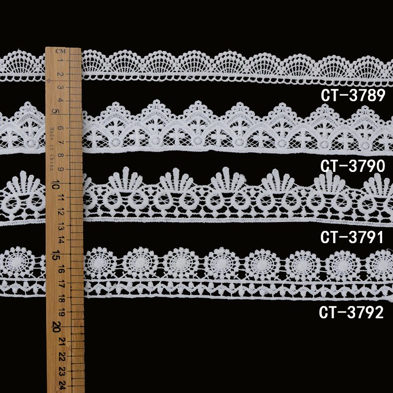 Milk silk lace ribbon cotton webbing water soluble embroidery border lace flower guipure lace trim