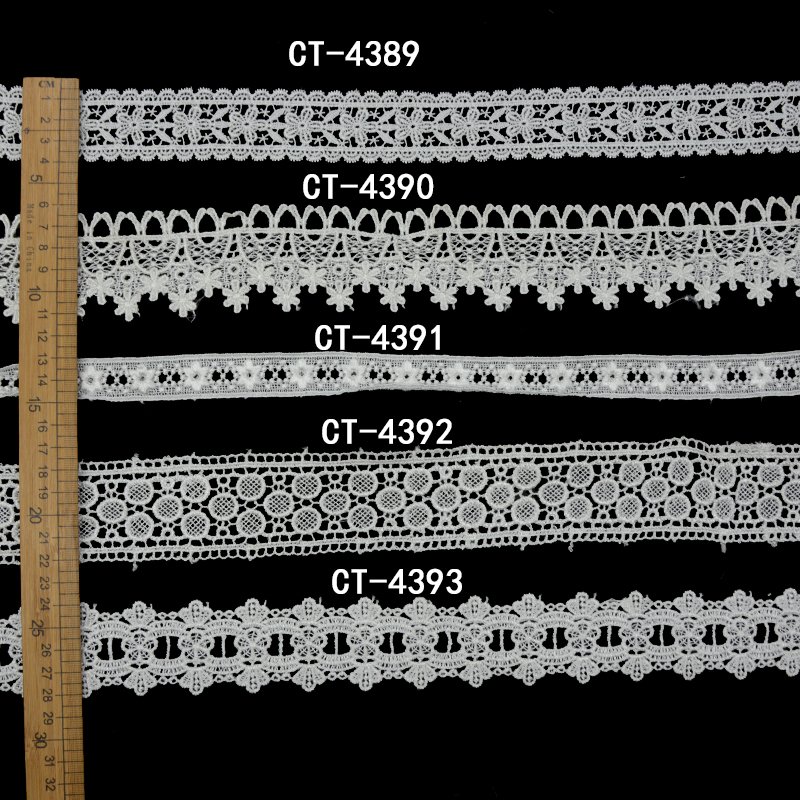 Milk silk lace ribbon cotton webbing water soluble embroidery border lace flower guipure lace trim