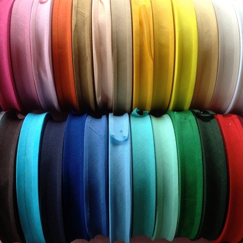 custom High quality 25mm cotton bias tape/Cotton bias binding/Quality trim