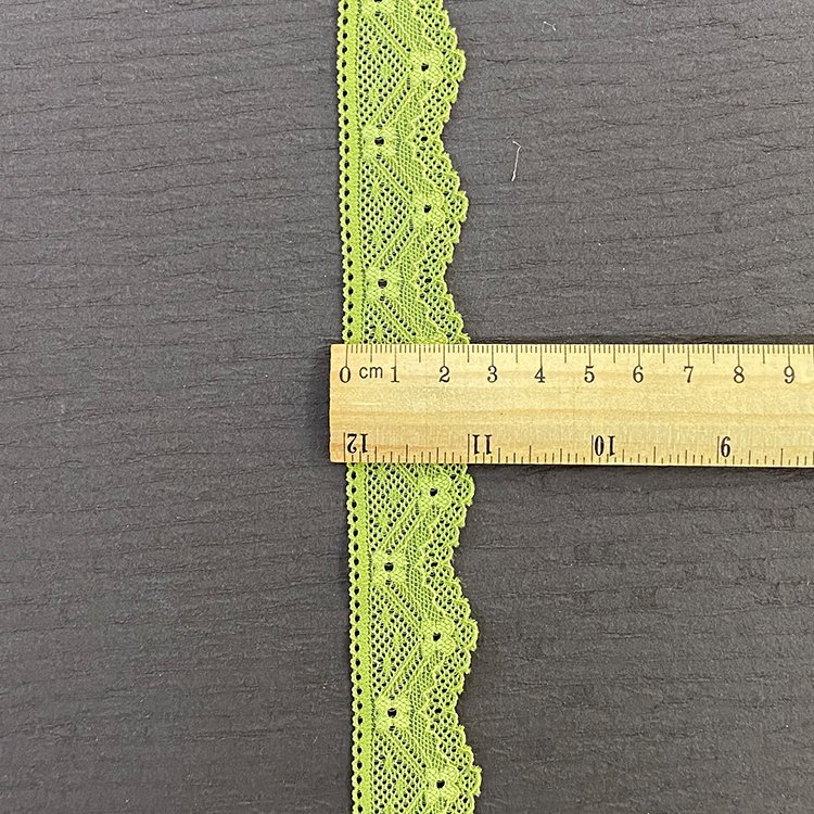 Custom Luxury Nylon Spandex Lace Trims Green Lace Fabric Nylon High Stretch Lace Edge Panties For Women