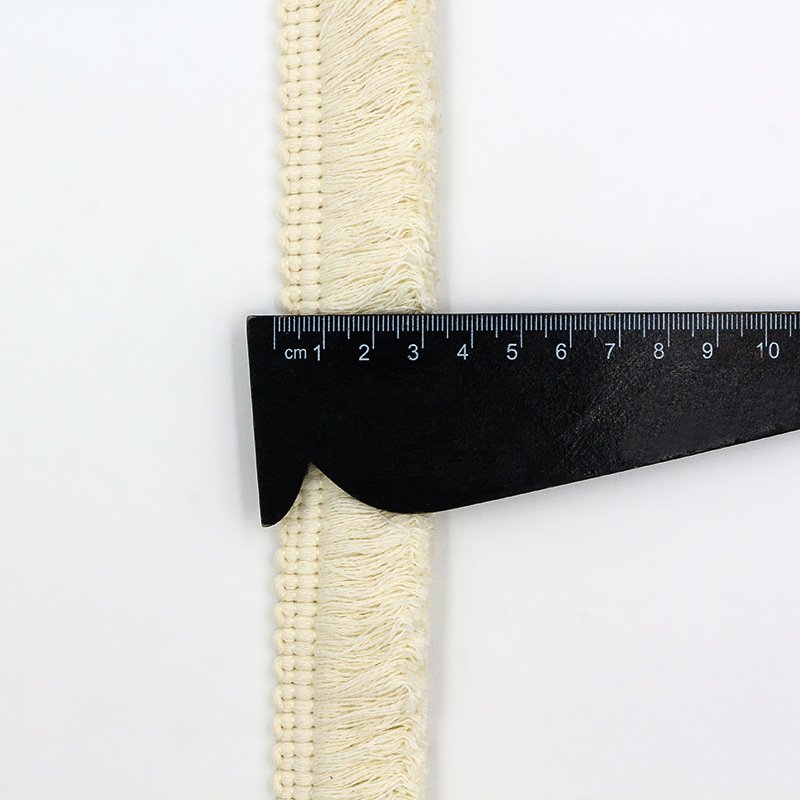 Wholesale High Density Cotton Trimming White Vintage Knitting Ethnic Lace Trim 100% Cotton Fringe Tassel Lace