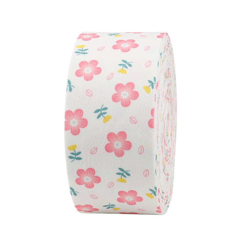 5cm Size Flowers Bias Tape Handmade Floral Embossed Strips Binding Fold Ribbon Bow Knot Headband DIY Garment Accessory Trim