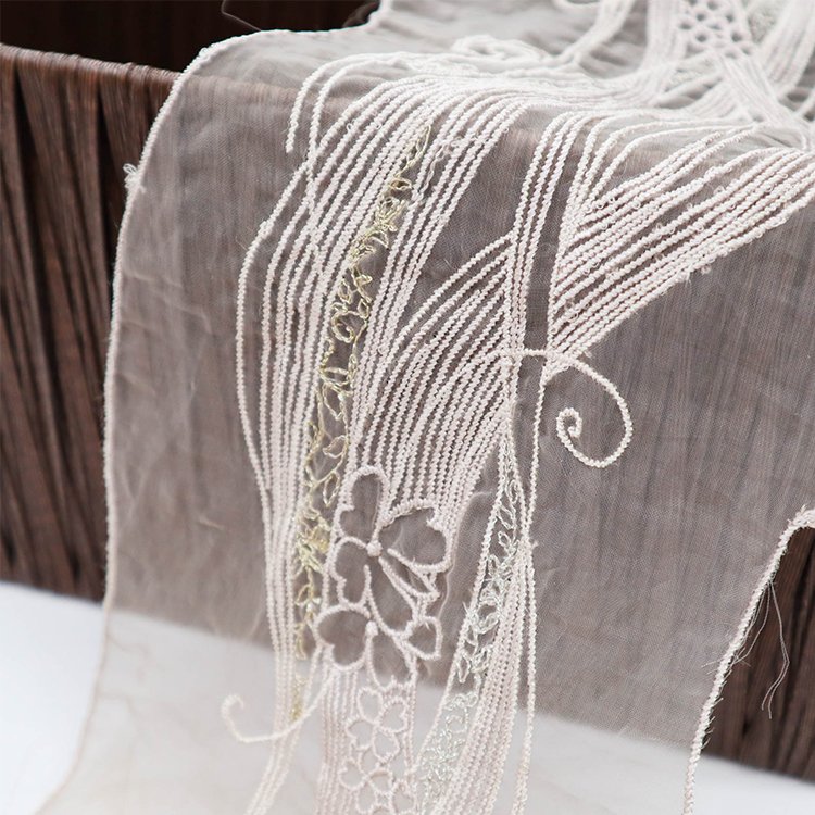 OEM factory price exquisite craftsmanship Grayish brown 16cm Golden thread embroidery
