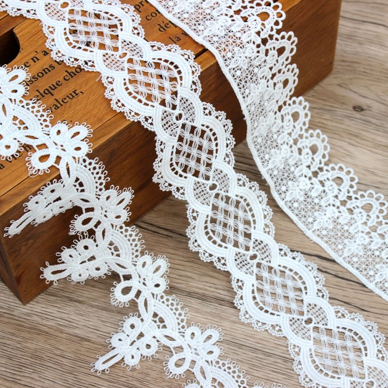 Zeal Milk Silk Lace Trim Handmade Fashion Crafts DIY Embroidery Lace Ribbon Scrapbooking Curtain Table Cloth Sewing Accessories