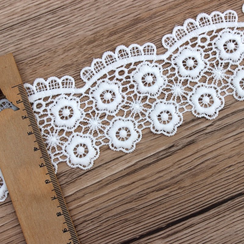 Zeal Milk Silk Lace Trim Handmade Fashion Crafts DIY Embroidery Lace Ribbon Scrapbooking Curtain Table Cloth Sewing Accessories