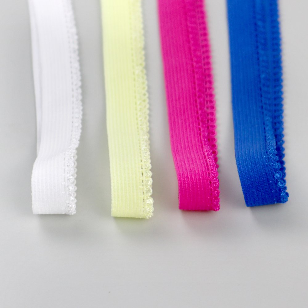 Wholesale garment underwear picot lace trim elastic belt webbing sewing picot bud edge webbing band for underwear