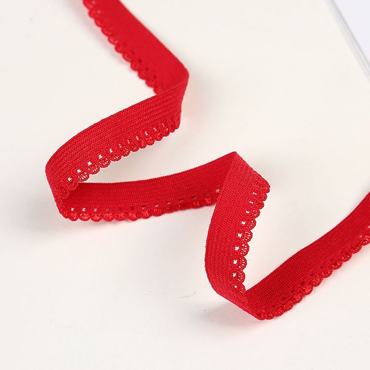 Wholesale garment underwear picot lace trim elastic belt webbing sewing picot bud edge webbing band for underwear