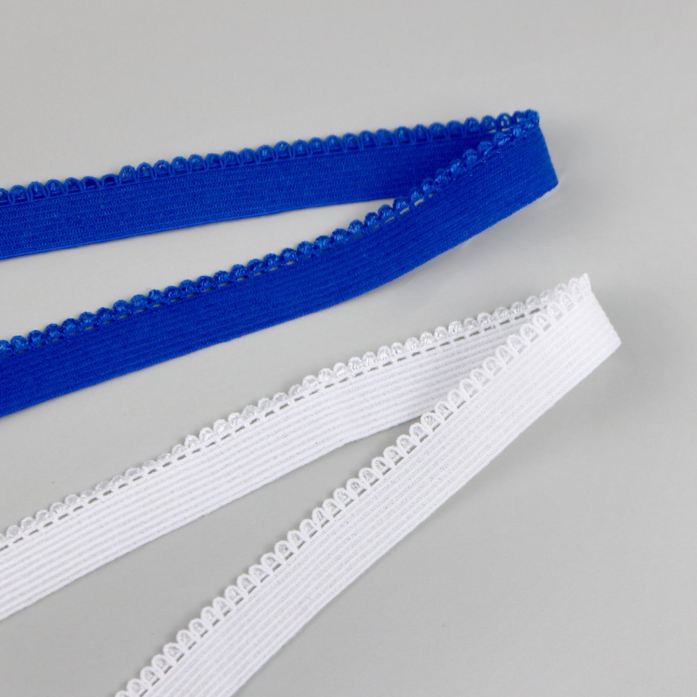 Wholesale garment underwear picot lace trim elastic belt webbing sewing picot bud edge webbing band for underwear