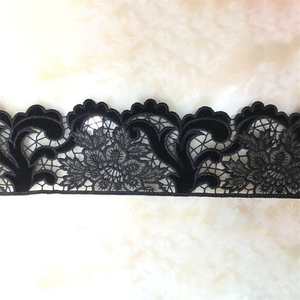 Wholesale fashion embroidery crochet velvet clothing lace trim