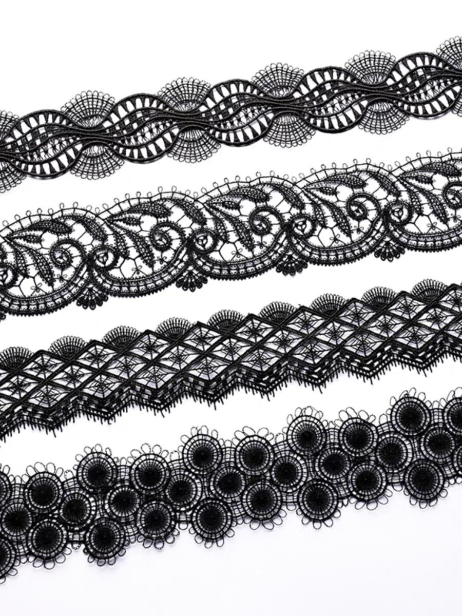 Factory prices of all kinds of lace polyester embroidery lace material decorative lace trim