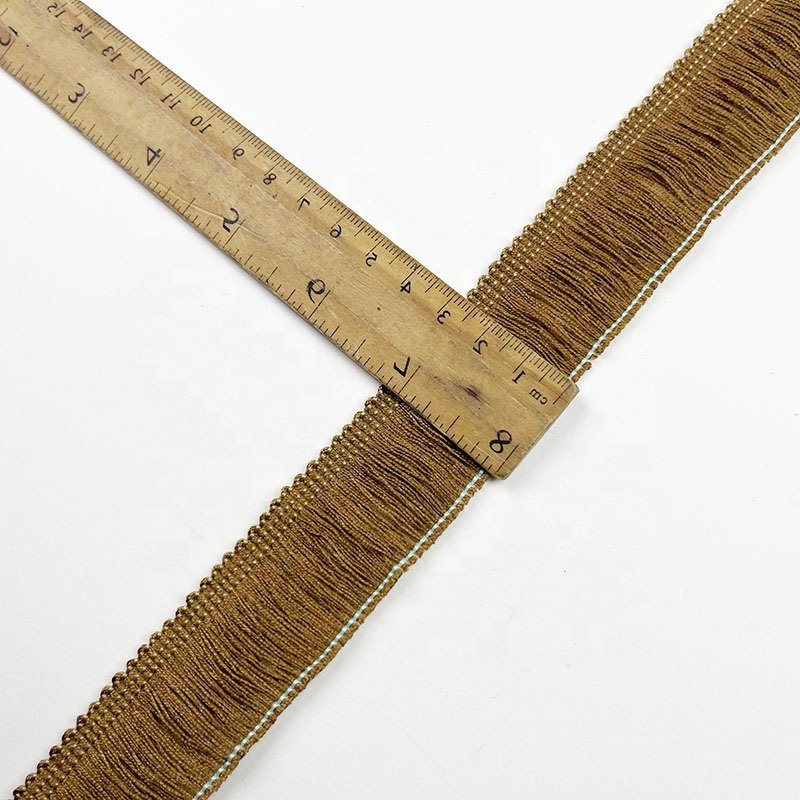 Wholesale 3cm row colored polyester cotton fringe tassel lace trim for home textiles, carpets flag, curtains, clothes garment