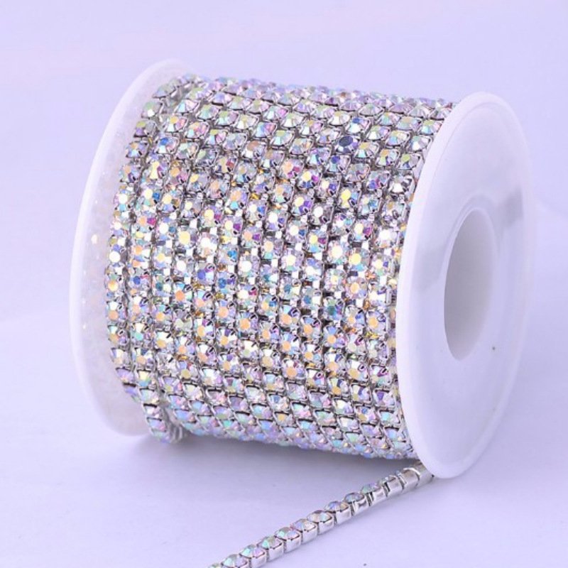 High Quality Garment Accessories Dense Claw Crystal Welding Mental Chain Rhinestone Trim