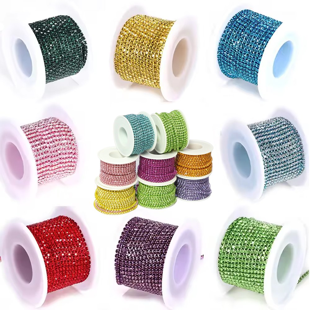 High Quality Garment Accessories Dense Claw Crystal Welding Mental Chain Rhinestone Trim