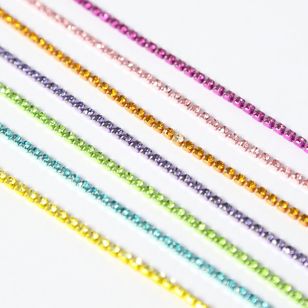 High Quality Garment Accessories Dense Claw Crystal Welding Mental Chain Rhinestone Trim