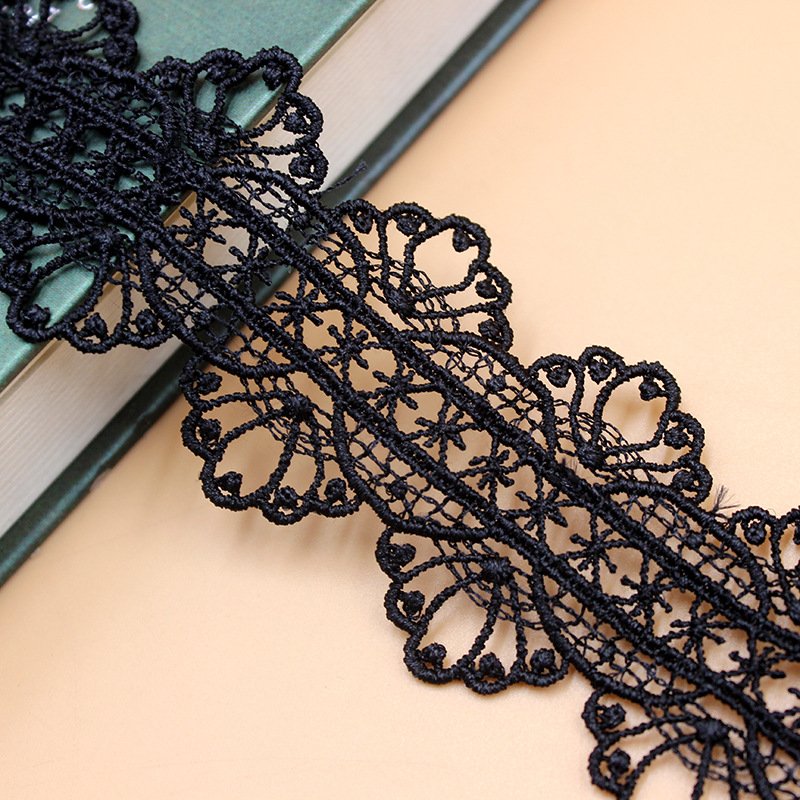 White Lace Water Soluble Wholesale 100% Polyester Embroidery Trim Floral Lace Trim White Lace For Dress