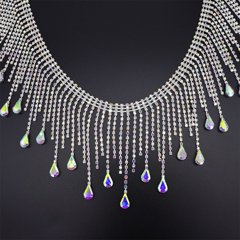 High Quality Drop Crystal Rhinestone Trimming 1 Yard Glass Rhinestone Trim Jewelry Crystal Rhinestone Fringe